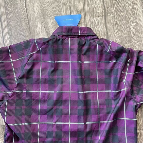 Champion Coaches jacket with ribbed cuffs in plaid purple - Picture 11 of 11